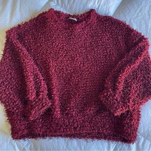 Zara textured crewneck sweater